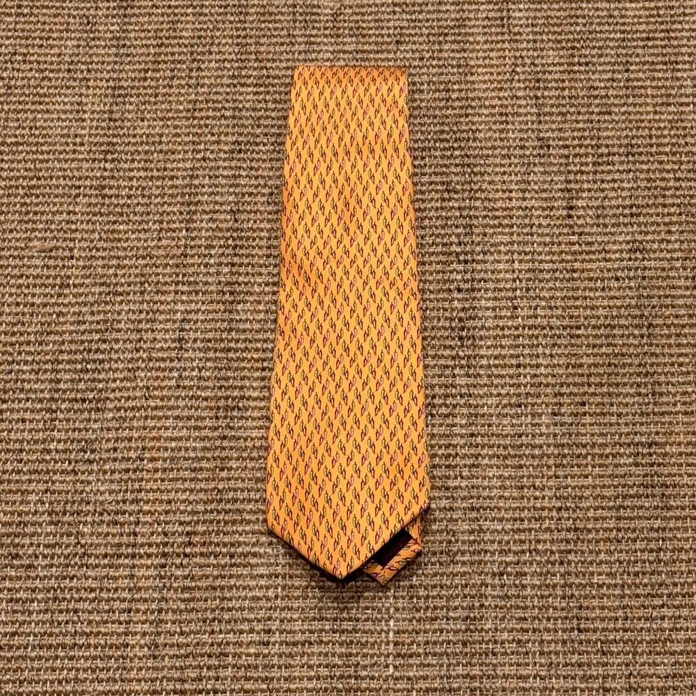 Salvatore Ferragamo Tie - Orange with Chili Peppers